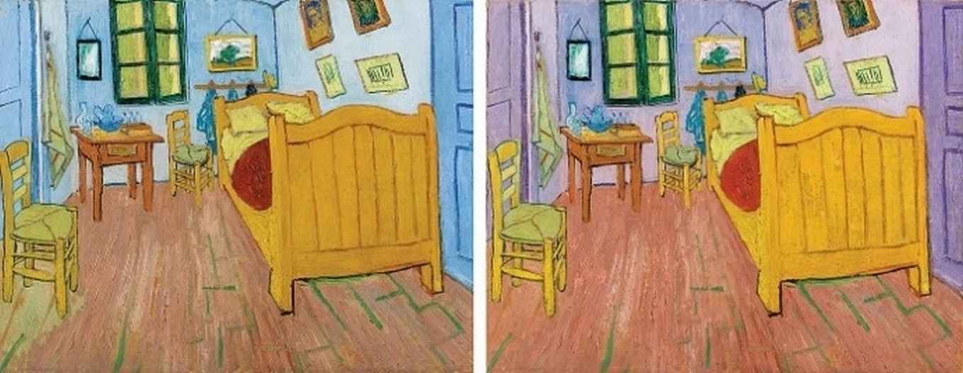 Verkleuring van rode pigmenten in Van Goghs schilderij 