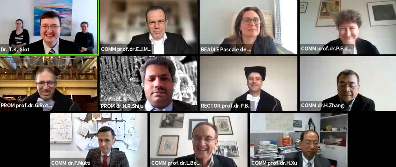 Screenshot taken during the online graduation ceremony